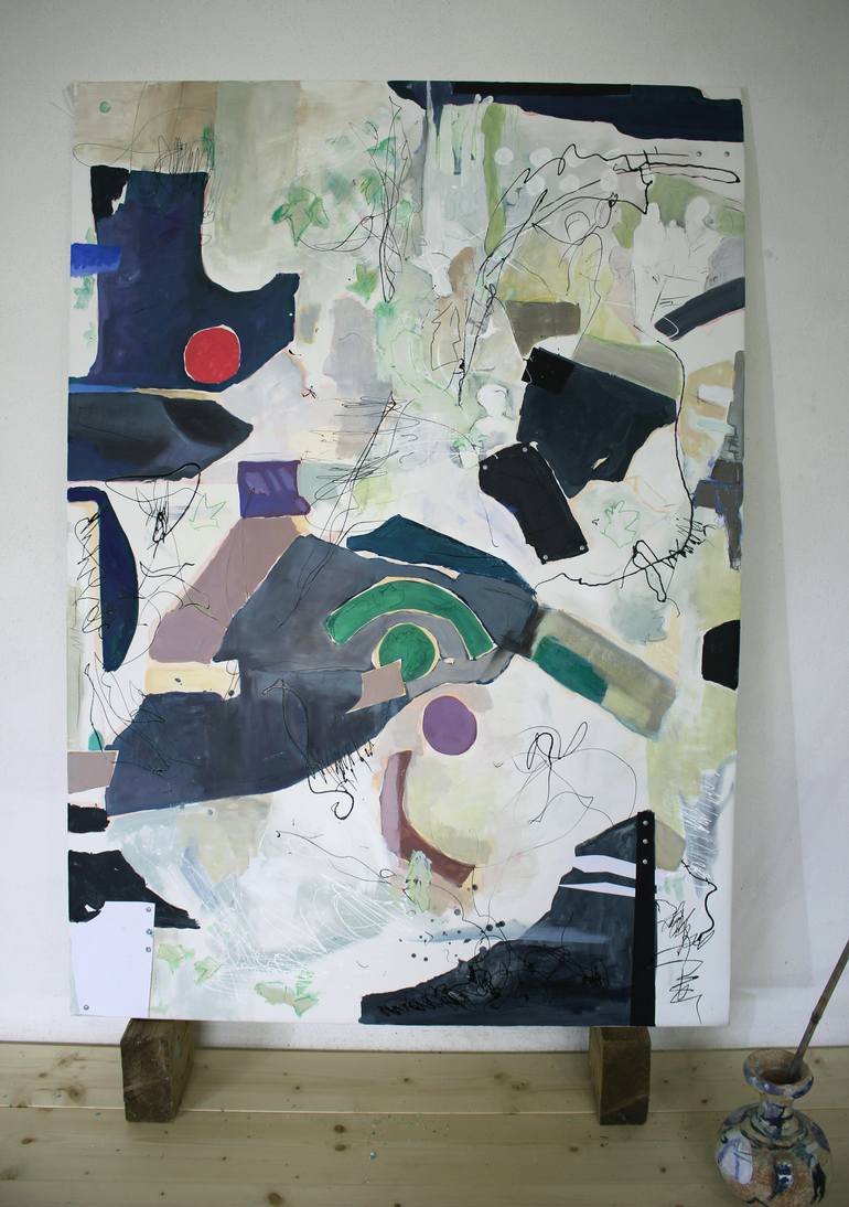 Original Abstract Expressionism Abstract Painting by Gulyás Edina