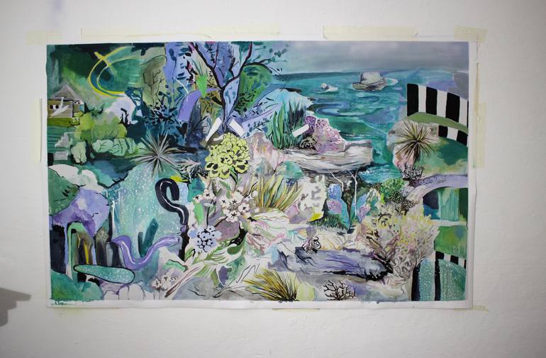 Original Abstract Landscape Painting by Gulyás Edina