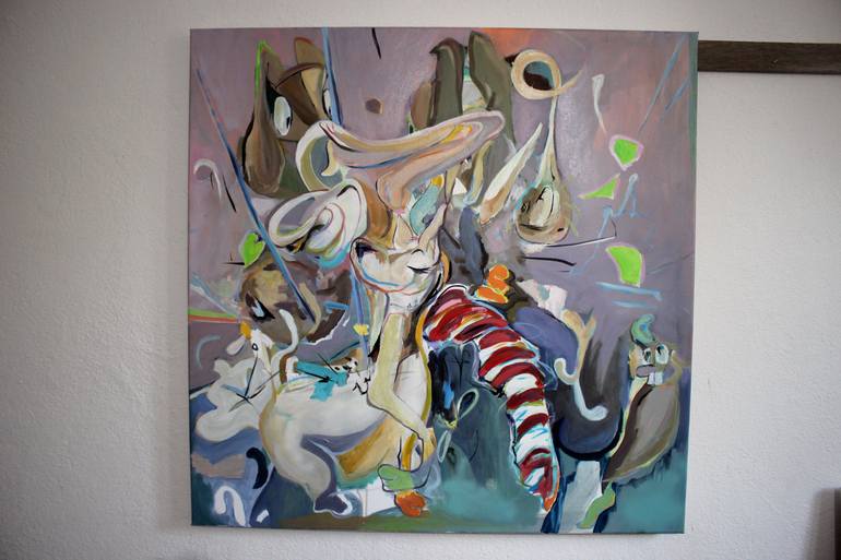 Original Abstract Animal Painting by Gulyás Edina