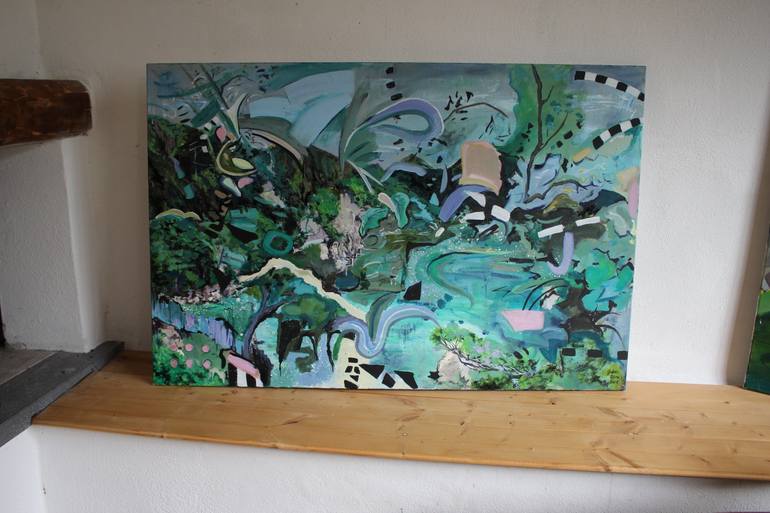 Original Abstract Expressionism Abstract Painting by Gulyás Edina