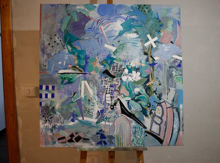 Original Abstract Expressionism Abstract Painting by Gulyás Edina