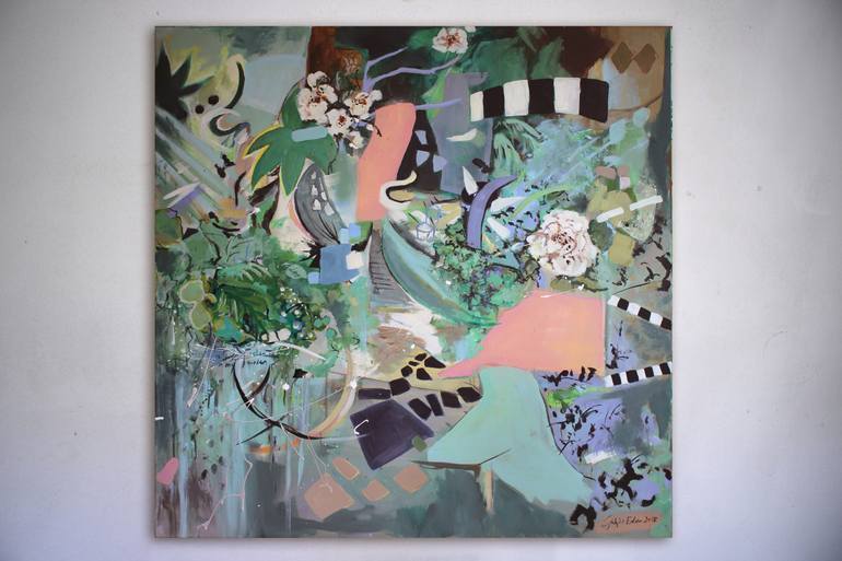 Original Abstract Expressionism Landscape Painting by Gulyás Edina