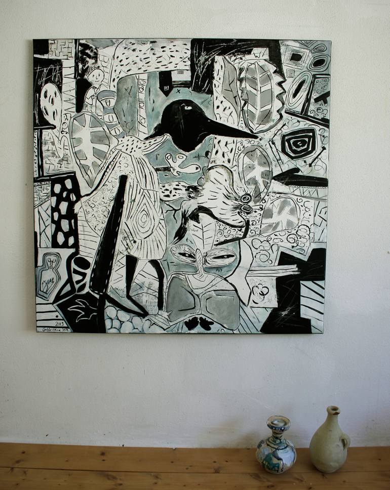 Original Figurative Abstract Painting by Gulyás Edina