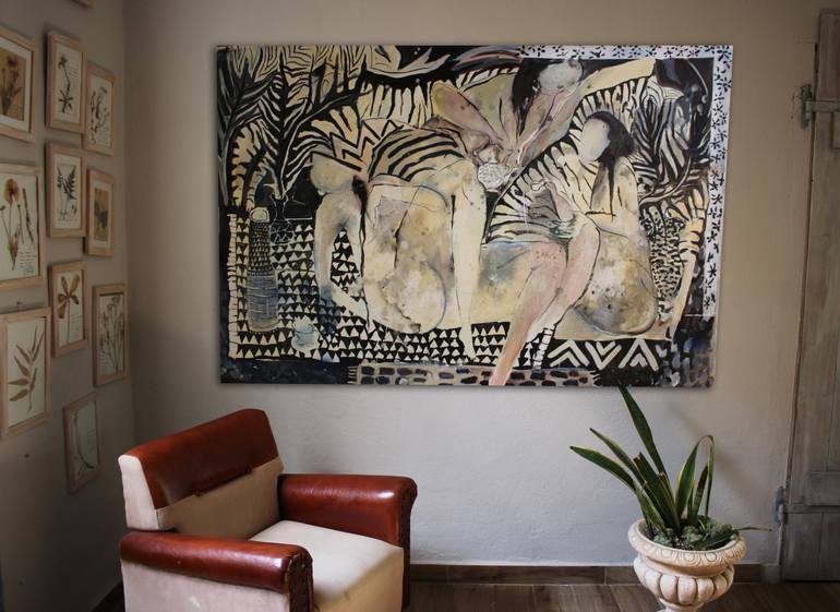 Original Figurative People Painting by Gulyás Edina