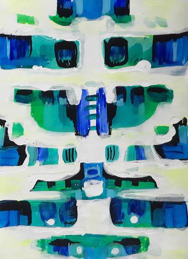 Original Geometric Abstract Painting by Timea Tóthová