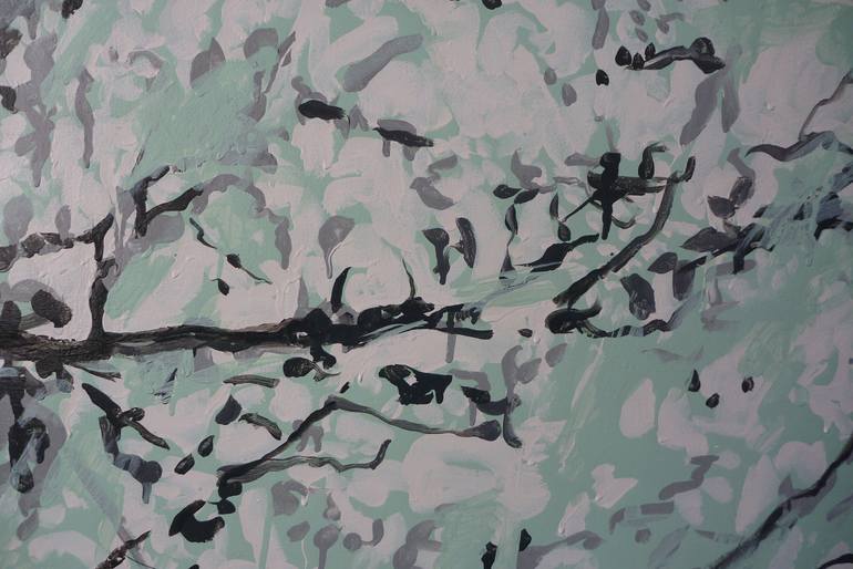 Original Abstract Expressionism Tree Painting by Timea Tóthová