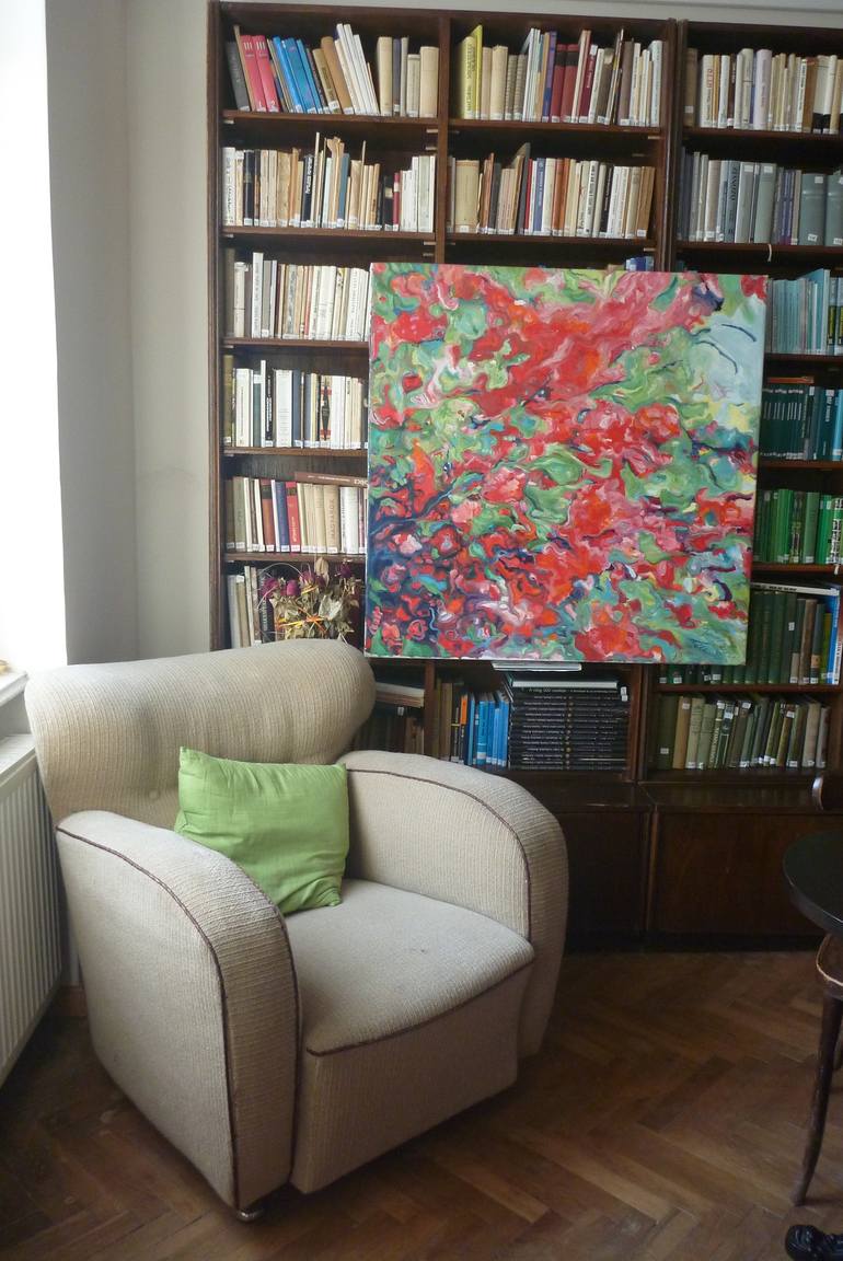 Original Abstract Floral Painting by Timea Tóthová