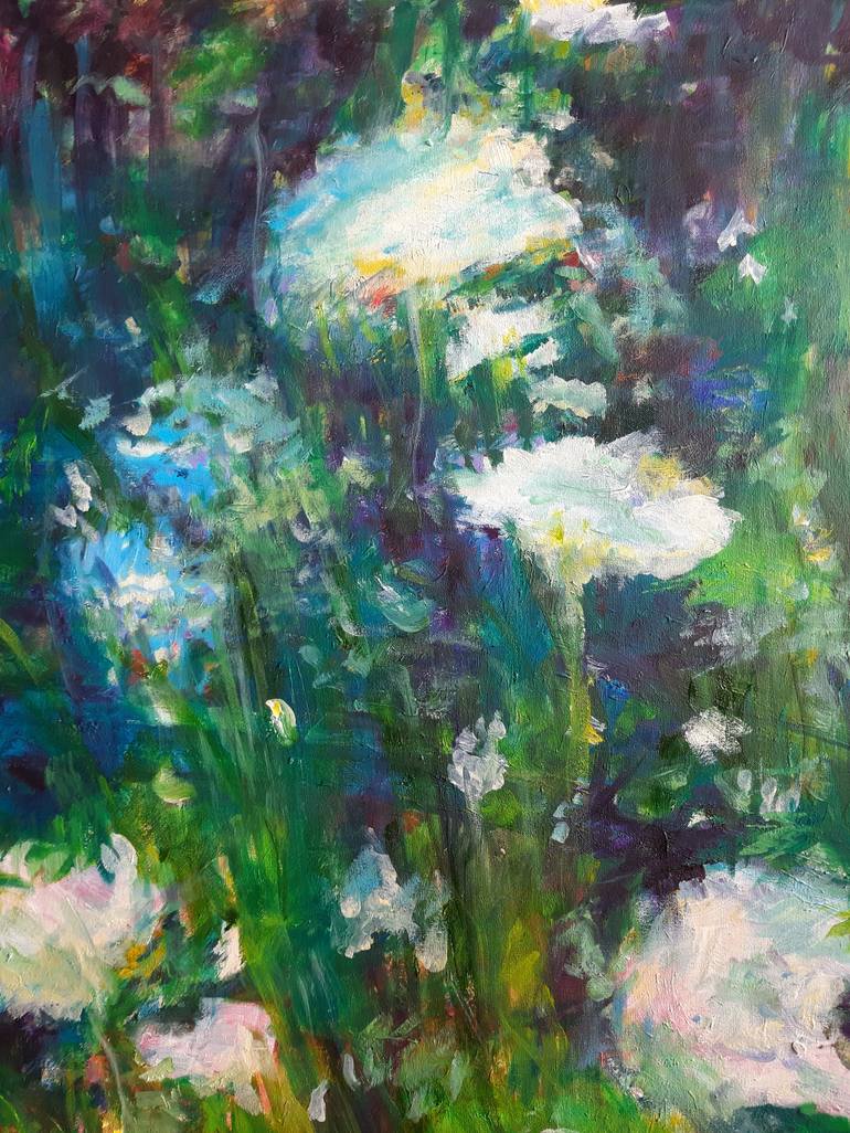 Original Abstract Expressionism Floral Painting by Timea Tóthová