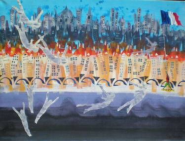 "Spirit of Paris2" - Series 3 x paintings bundle. thumb