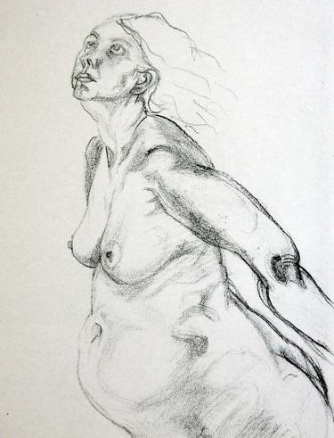 Original Realism Nude Drawings by Emilia Fitz