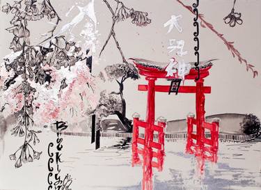Saatchi Art Artist Oscar Lett; Paintings, “The Japanese pond of Brooklyn” #art