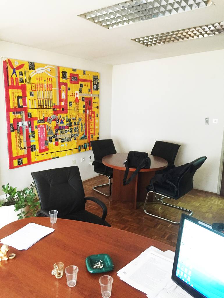 Original Street Art Science/Technology Painting by Leo Katunaric Kadele