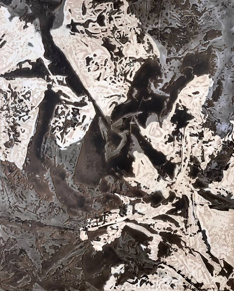 Original Abstract Expressionism Abstract Painting by Clara Rossy