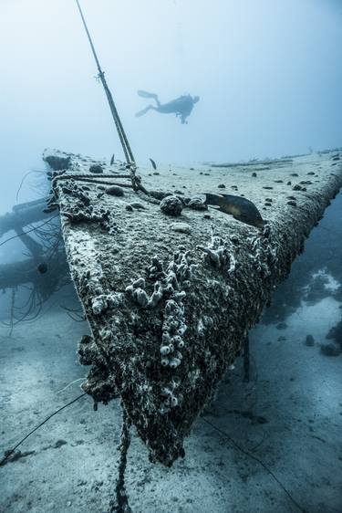 Diver Over a Wreck in Bonaire - one of 45 thumb