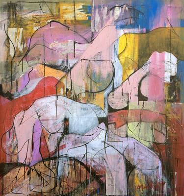 Original Abstract Expressionism People Paintings by Bruno Varatojo