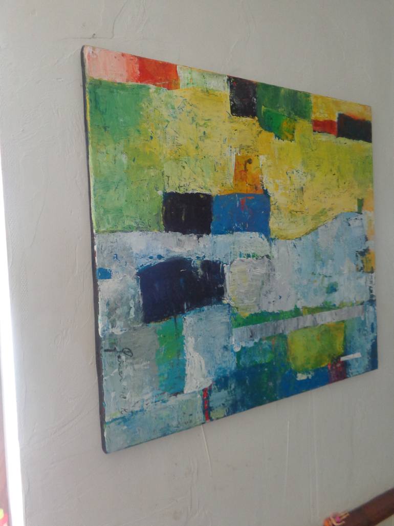Original Abstract Expressionism Abstract Painting by Karin Aherne Jansen