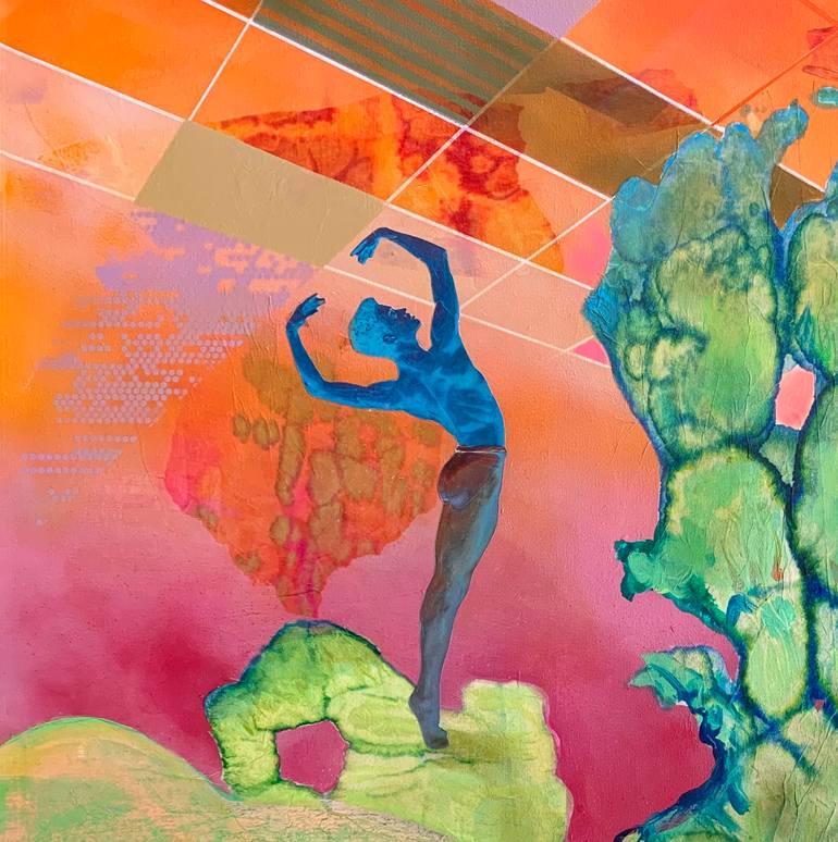 Original Surrealism Fantasy Mixed Media by Abol Bahadori