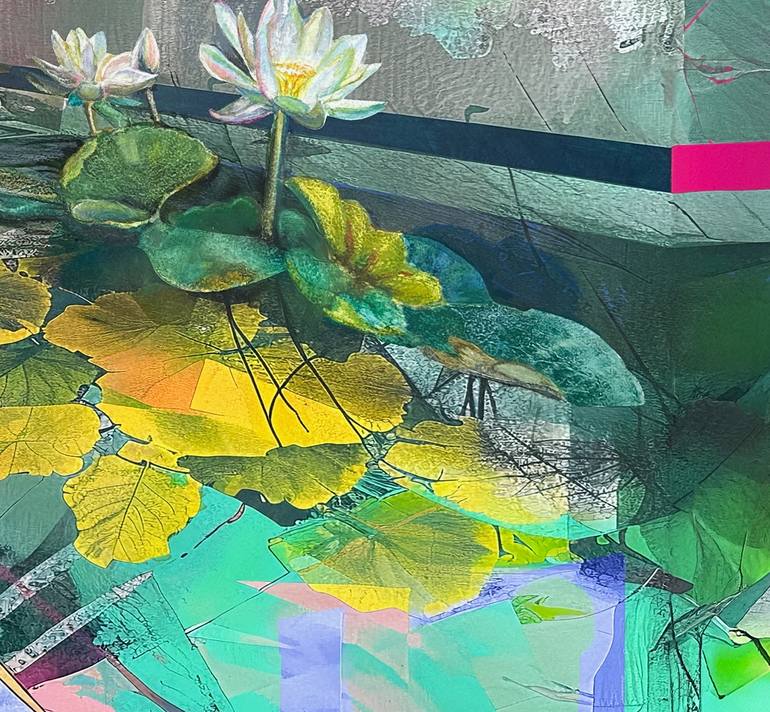 Original Color Field Painting Architecture Mixed Media by Abol Bahadori
