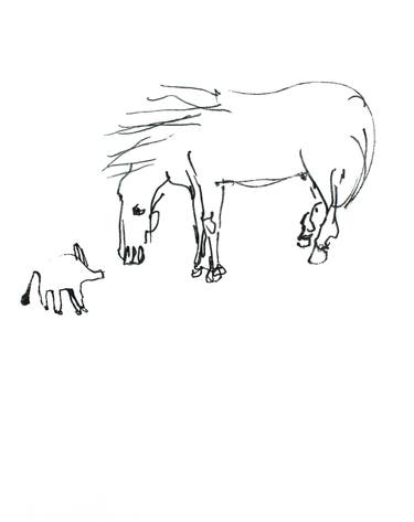 Original Abstract Horse Drawings by Theresa Anderson
