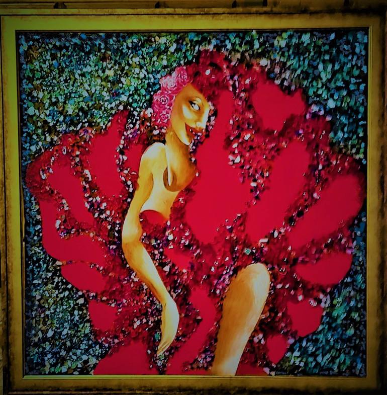 Original Abstract Expressionism Erotic Painting by TATYANA SHVARTSAKH