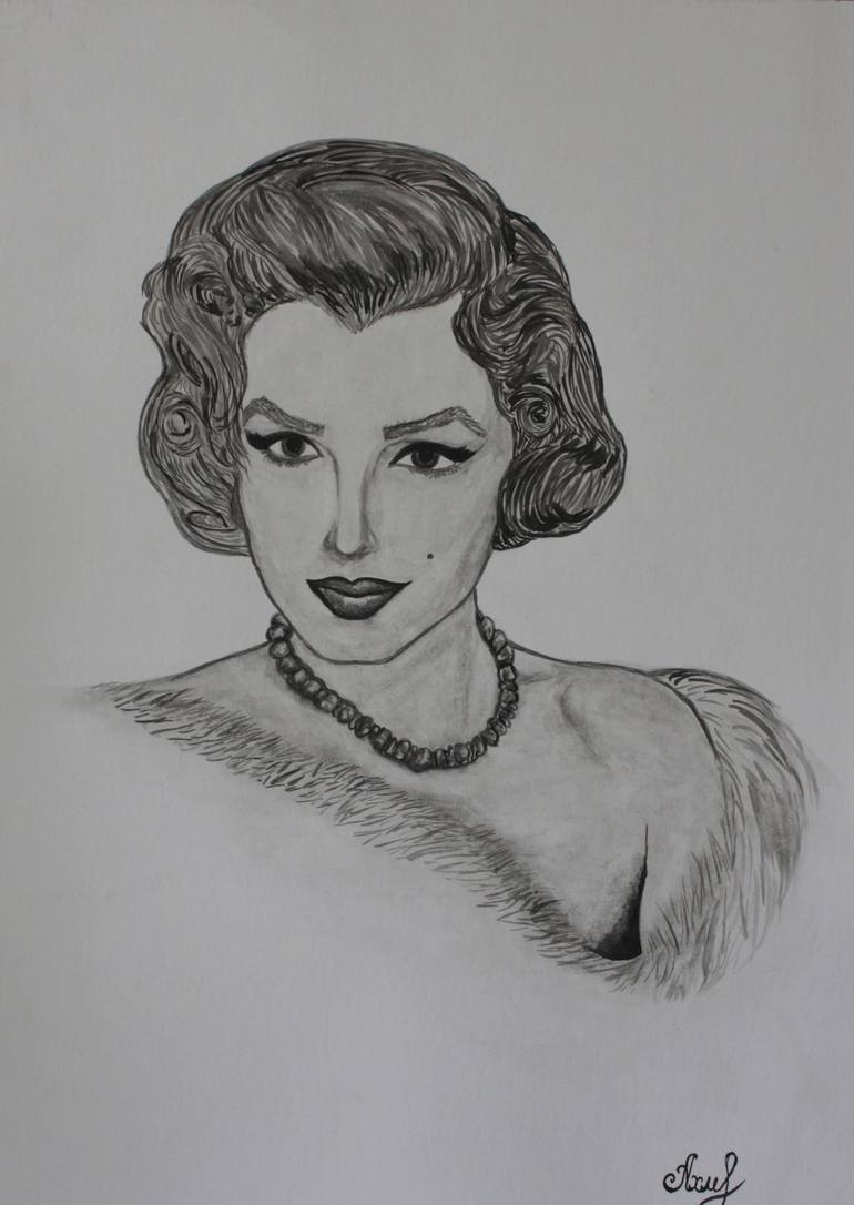 Marilyn Monroe Portrait Drawing By Liliya Spencer Saatchi Art