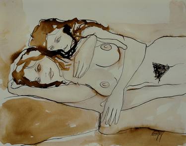 Original Figurative Erotic Drawings by Stewart Fletcher