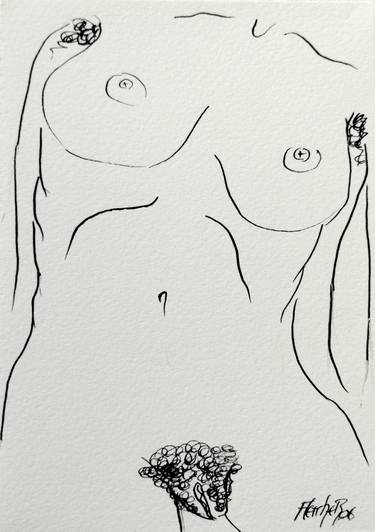 Original Expressionism Erotic Drawings by Stewart Fletcher