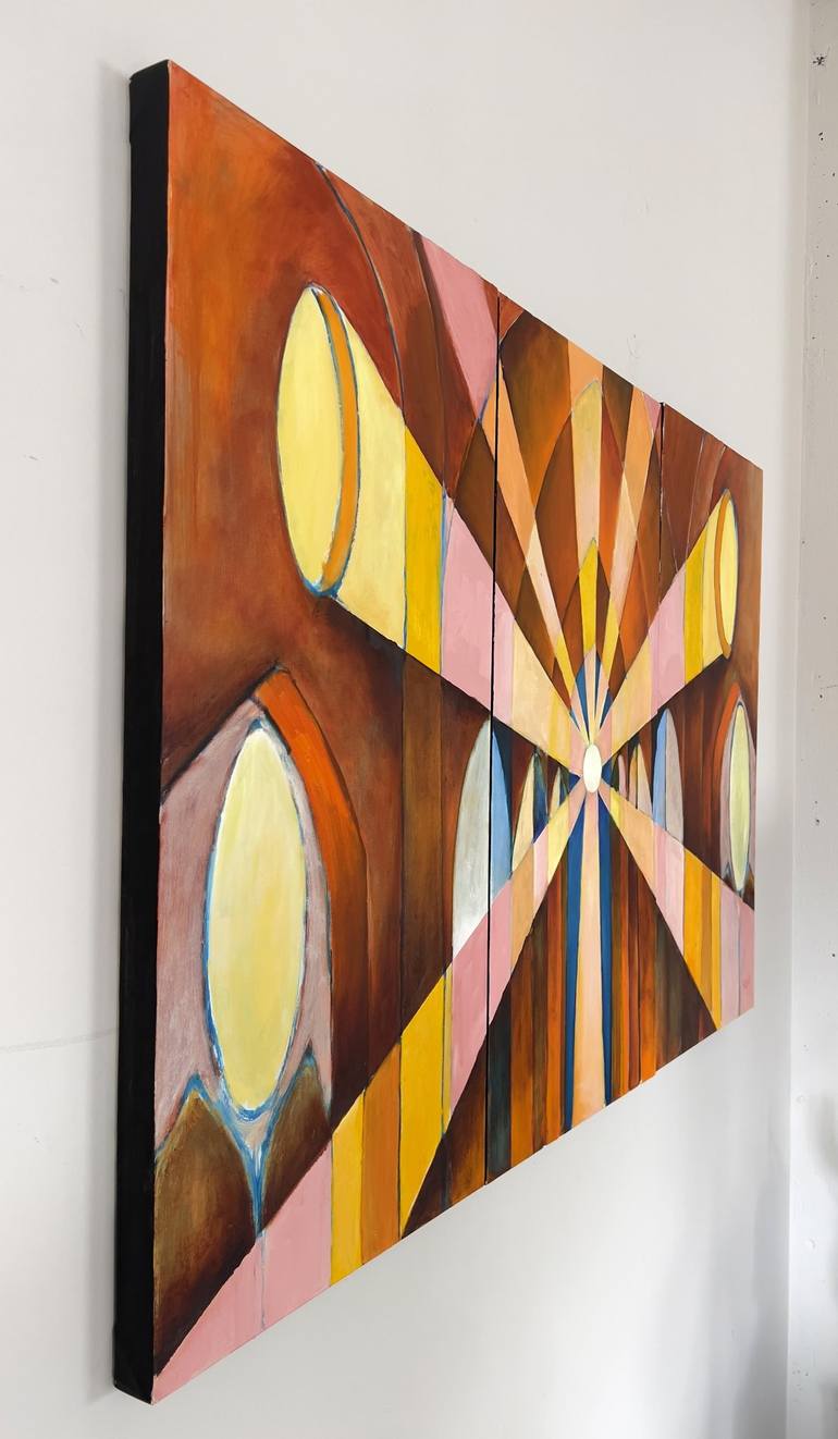 Original Abstract Architecture Painting by Stewart Fletcher