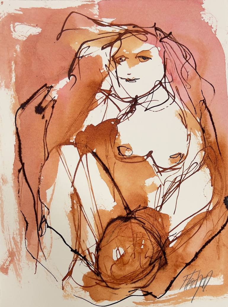 Print of Expressionism Erotic Drawings by Stewart Fletcher