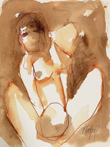 Original Expressionism Erotic Drawings by Stewart Fletcher