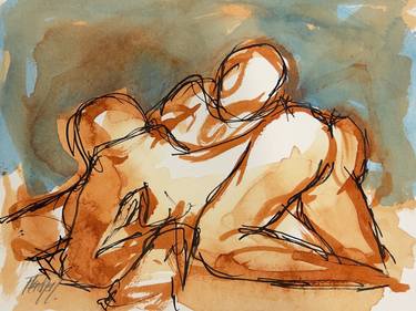 Original Expressionism Erotic Drawings by Stewart Fletcher