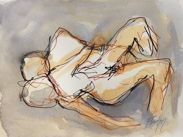 Print of Expressionism Erotic Drawings by Stewart Fletcher