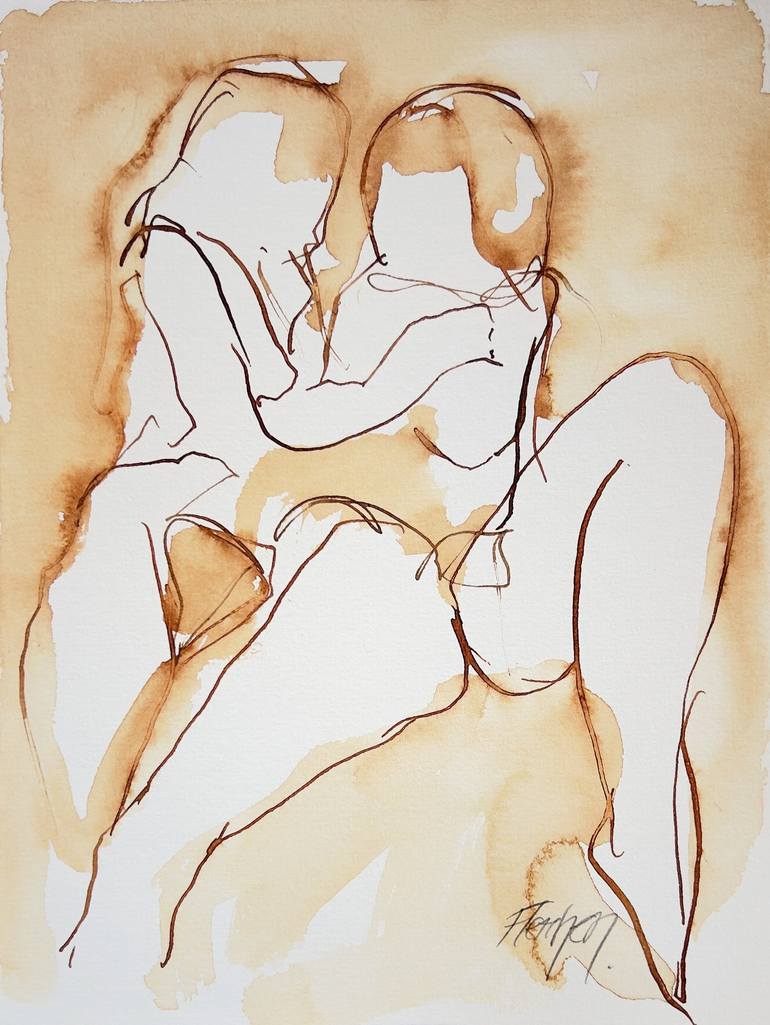 Print of Expressionism Erotic Drawings by Stewart Fletcher
