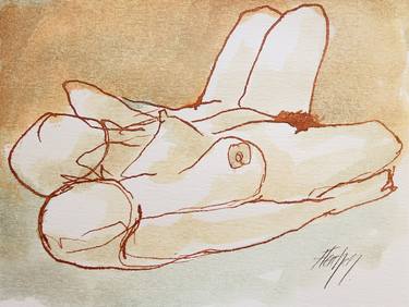 Original Expressionism Erotic Drawings by Stewart Fletcher