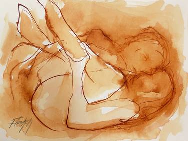 Original Expressionism Erotic Drawings by Stewart Fletcher