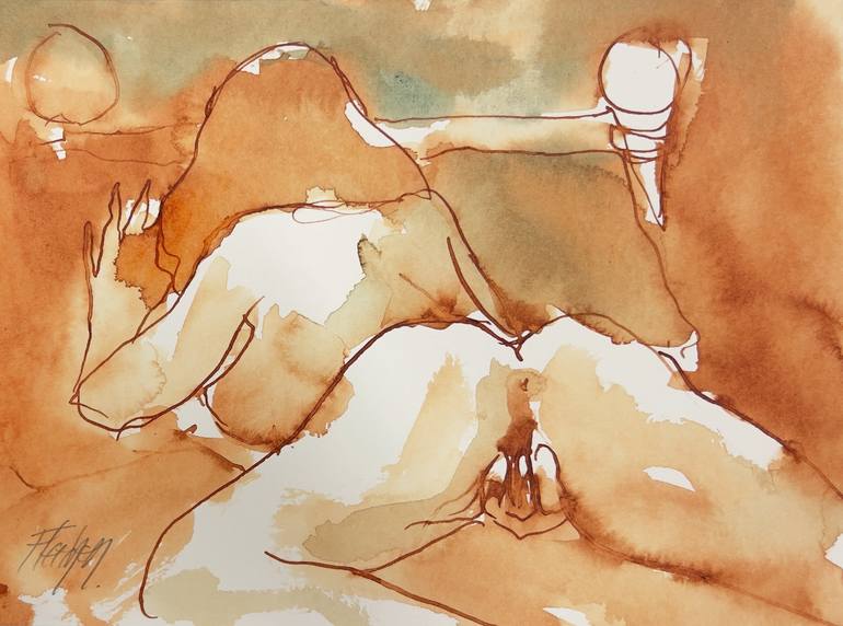 Print of Expressionism Erotic Drawings by Stewart Fletcher
