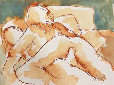 Original Expressionism Erotic Drawings by Stewart Fletcher