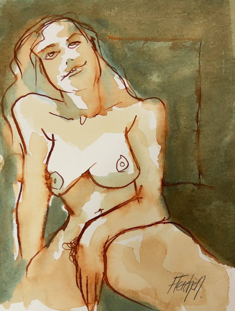 Print of Expressionism Erotic Drawings by Stewart Fletcher