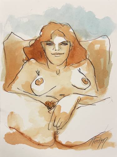 Print of Expressionism Erotic Drawings by Stewart Fletcher