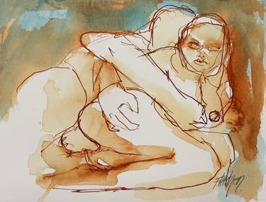 Original Expressionism Erotic Drawings by Stewart Fletcher