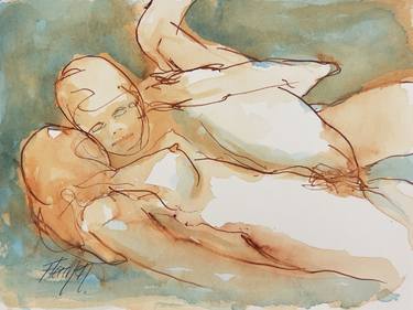 Original Expressionism Erotic Drawings by Stewart Fletcher