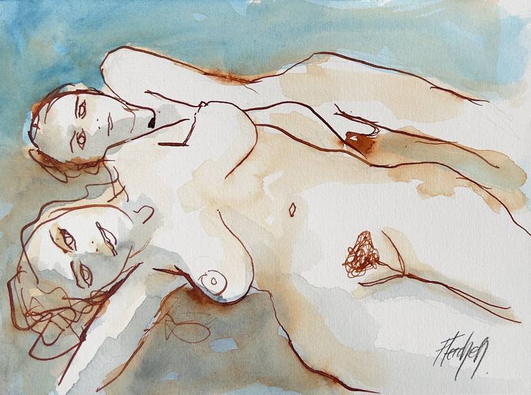 Print of Expressionism Erotic Drawings by Stewart Fletcher