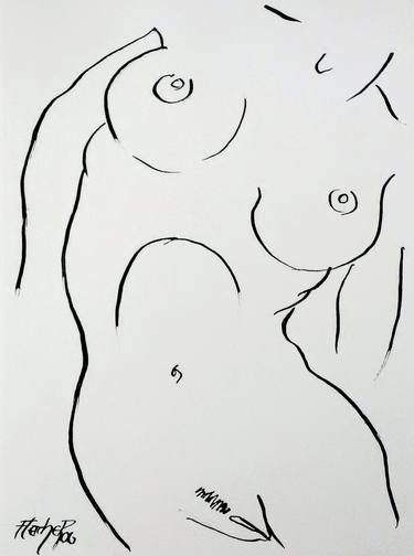 Original Expressionism Nude Drawings by Stewart Fletcher