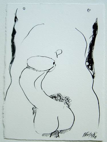 Original Expressionism Erotic Drawings by Stewart Fletcher