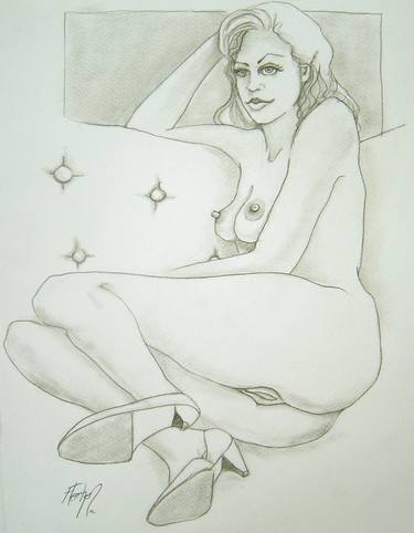 Original Expressionism Erotic Drawings by Stewart Fletcher