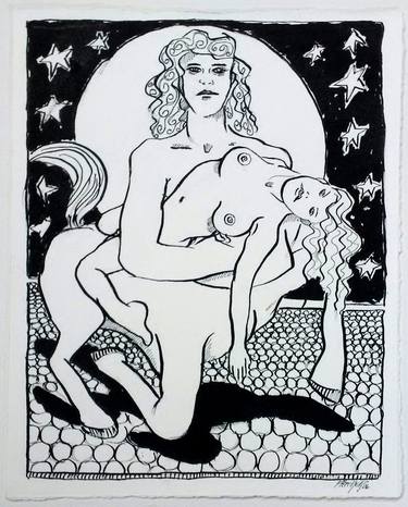 Original Classical mythology Drawings by Stewart Fletcher