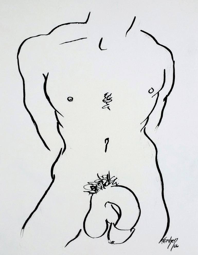 Original Expressionism Erotic Drawings by Stewart Fletcher