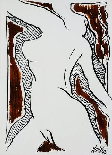 Original Expressionism Nude Drawings by Stewart Fletcher