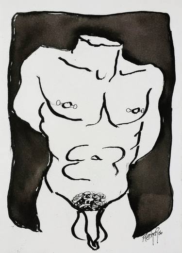 Original Expressionism Erotic Drawings by Stewart Fletcher