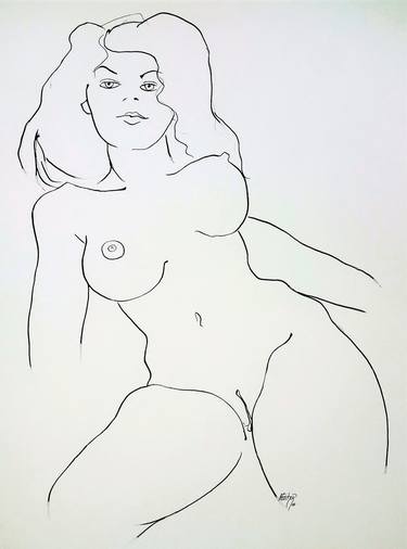 Original Expressionism Erotic Drawings by Stewart Fletcher